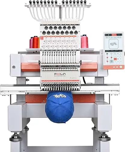 POOLIN EOV 15 Needle Cap Embroidery Machine Vison, C…