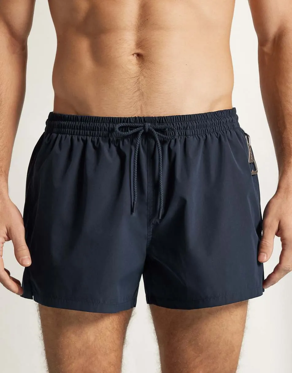Intimissimi Short solid-colour swim trunks in deep blue