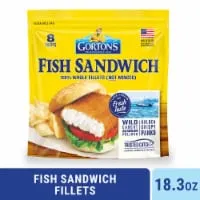 Gorton’s Breaded Fish Sandwich Cut from Whole Fish Fillets (Not Minced), Wild Caught, Frozen