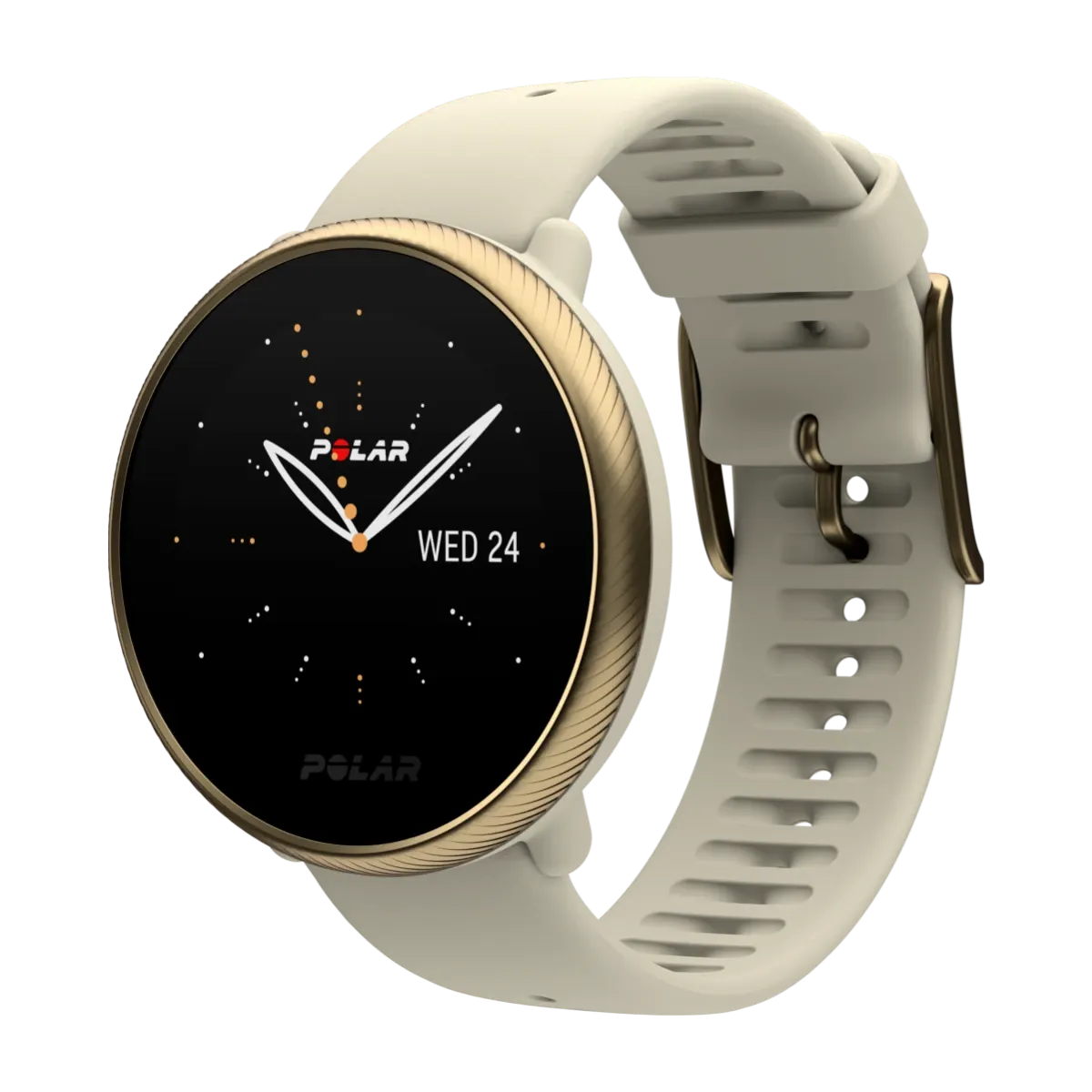 Polar Ignite 2 sportsklokke Sjampagne/gull S-L