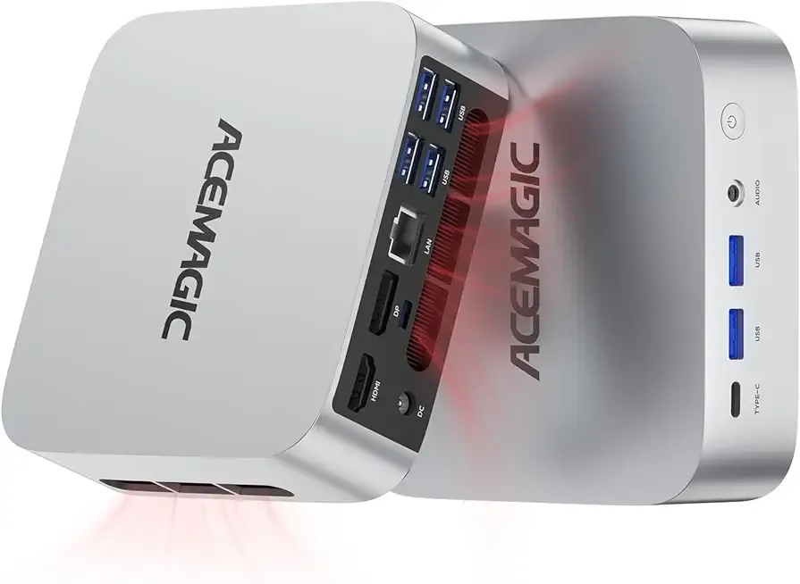 ACEMAGIC M1 Mini PC, Intel Core i9-11900H 32GB DDR4 1TB SSD, Mini Computers (4.9GHz, 8C/16T) PCIe3.0 Type-C/LAN 2.5G/HDMI/DP, 4K Triple Display 11 Pro Mini Desktop PC BT5.2/WiFi6/BT/for Home/Office