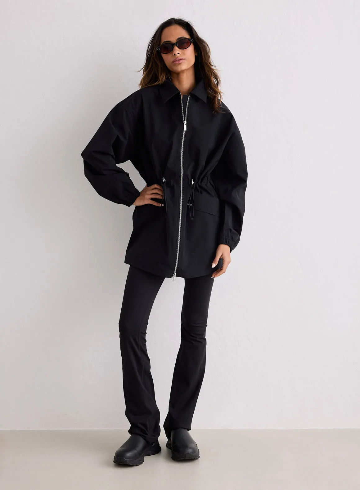 Black Waterproof Zip Jacket