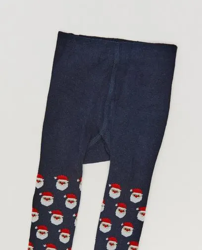 Kousenbroek met print kerstmannen