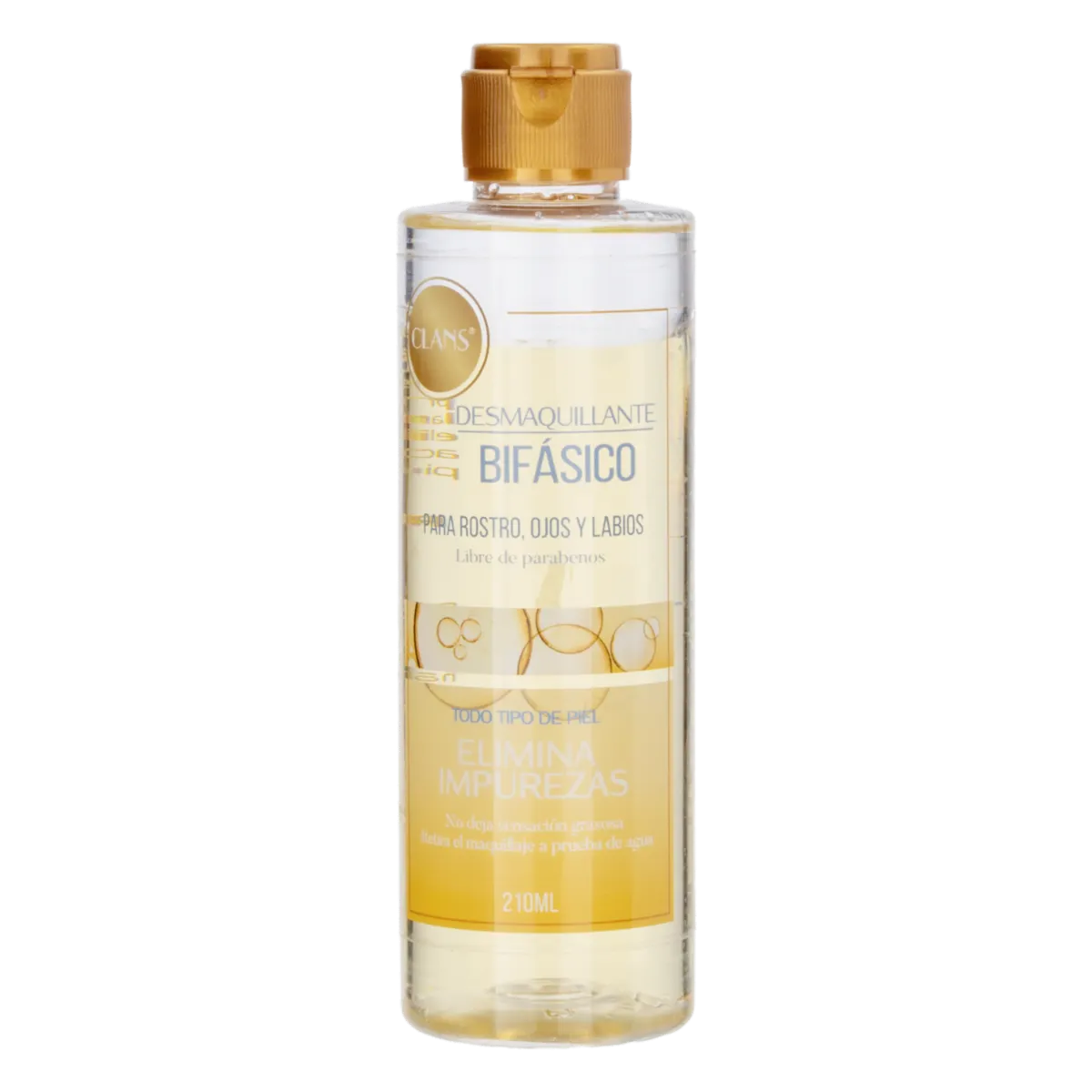 Desmaquillante Bifásico Todo Tipo De Piel CLANS 210 Ml