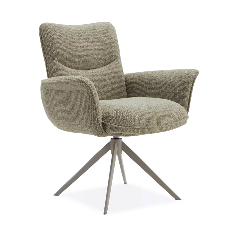 Armstoel Kaya (poot draai: beige) - Lodge Thyme