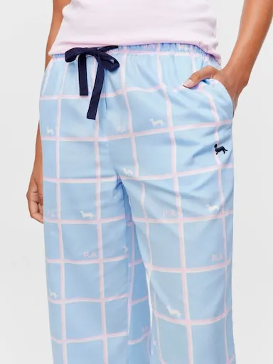 Windowpane Penny 100% Cotton Pj Pant