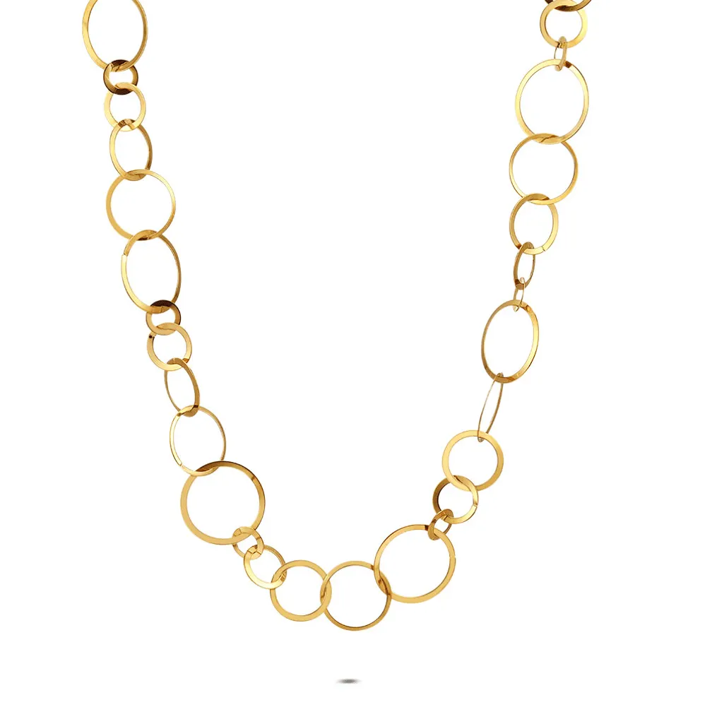 Halsketting in edelstaal, ronde schakels