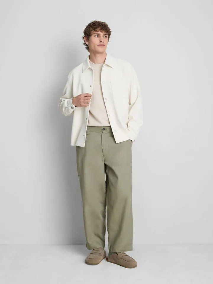 Pantalon chino baggy à taille mi-haute