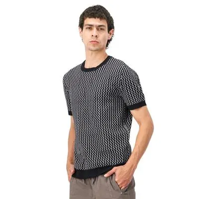 Playera Hummo Hombre Tejido Líneas Onduladas