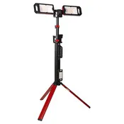 Projecteur de chantier rechargeable avec trépied 5000 lm rouge H. réglable 89 à 192 cm - Onelec