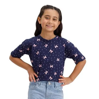 Playera Fantastic Niña Diseño Full Print Cuello Redondo