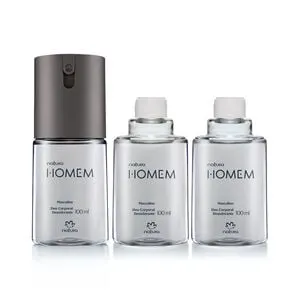 Kit Desodorante Corporal Natura Homem (3 produtos)