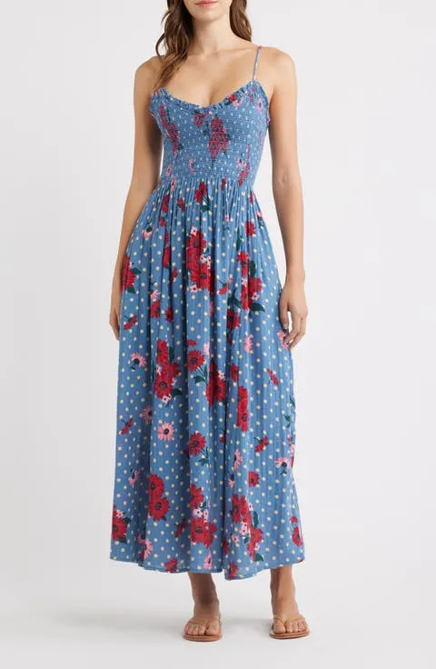 Sweet Nothings Floral Print Sleeveless Maxi Sundress