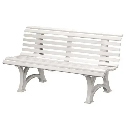 Gartenbank HELGOLAND - weiß - 150 cm