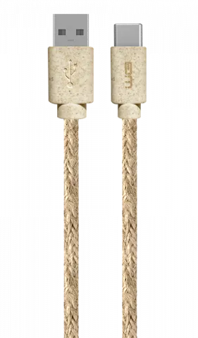 Ekologický datový kabel USB-A (male) to Type-C (male) 2m béžová