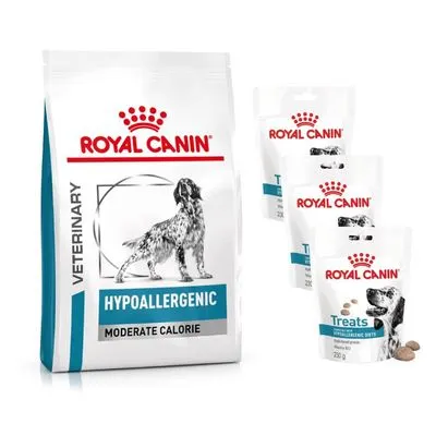 Royal Canin Veterinary Hypoallergenic 2 à 14 kg + friandises 3 x 230 g en cadeau !
