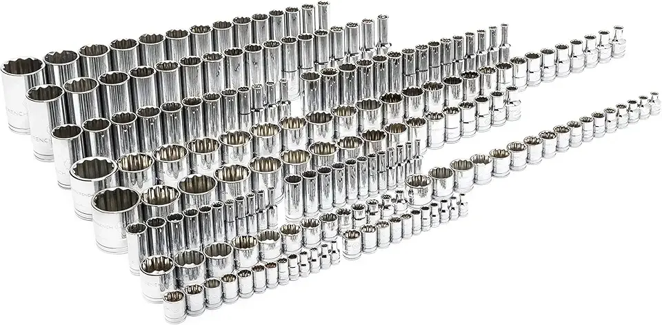 GEARWRENCH 176 Piece 1/4", 3/8" & 1/2" Drive 12 Point Standard and Deep SAE/Metric Master Socket Set - 89074