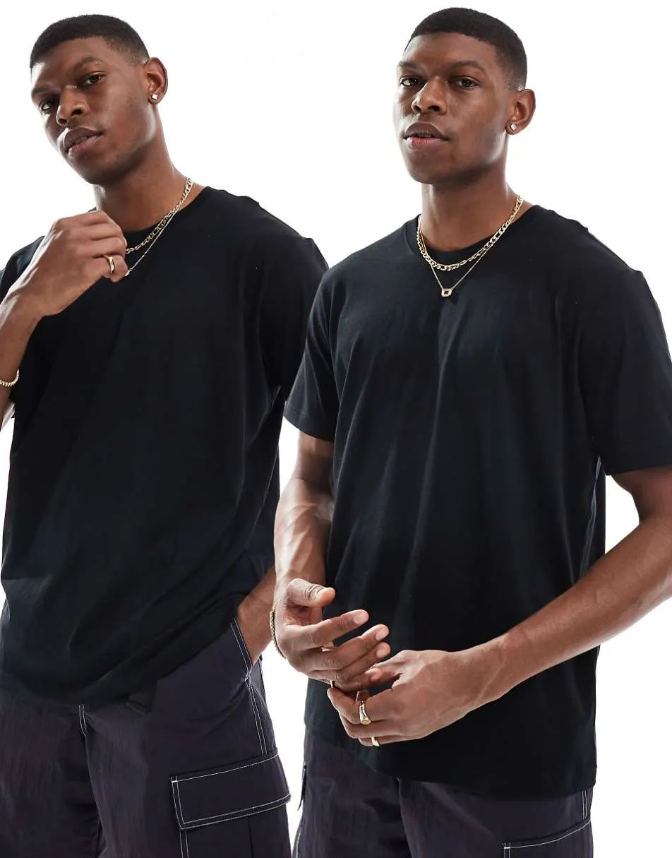 Champion 2 pack t-shirt in black