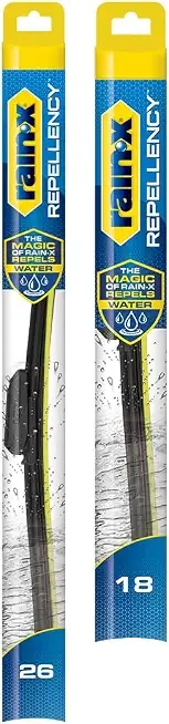 Rain-X 810346 Repellency Water Repellent Wiper Blades, 26" & 18" Windshield Wipers, All Weather Streak-Free for Enhanced Visibility w/Water Repellency Formula [Amazon Exclusive]
