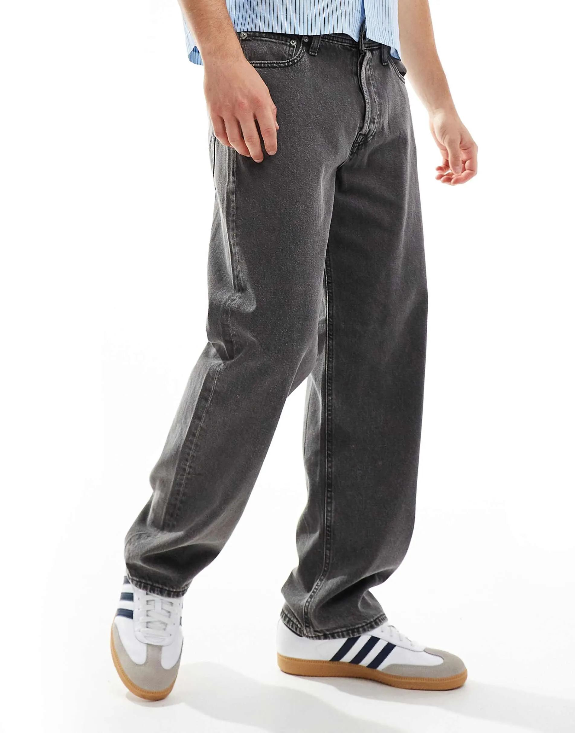 Jack & Jones Eddie loose jean in washed grey