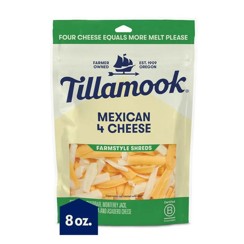 Tillamook Farmstyle Mexican 4 Cheese Blend Shredded Cheese