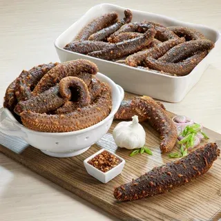 Wild Alaska Giant Whole Cooked Red Sea Cucumber (3 x 3 Lbs. Bags) 3 Total Packs, 9 Lbs. Total