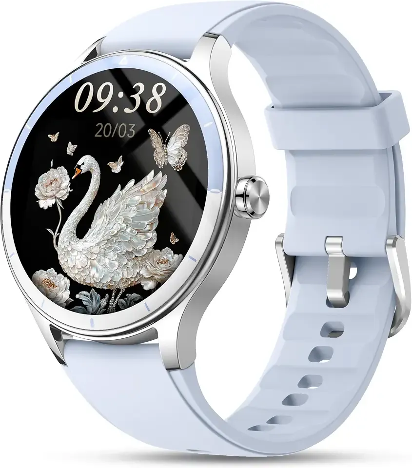 Smart Watch for Women, Ladies & Men, 1.27'' Fitness Watch [41mm case] with Call Receive/Dial, Heart Rate/Stress/Sleep Monitor, AI Voice, IP68 Waterproof Smartwatch with Calendar, Calculator, Games
