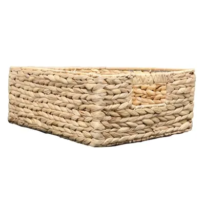 Style Selections Large Natural Wood Stackable Bin