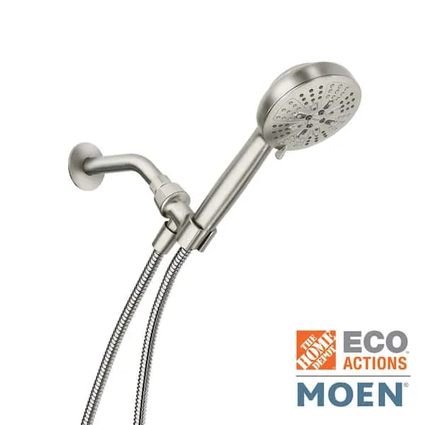 Hydro Energetix 8-Spray Wall Mount Handheld Shower Head 1.75 GPM in Chrome