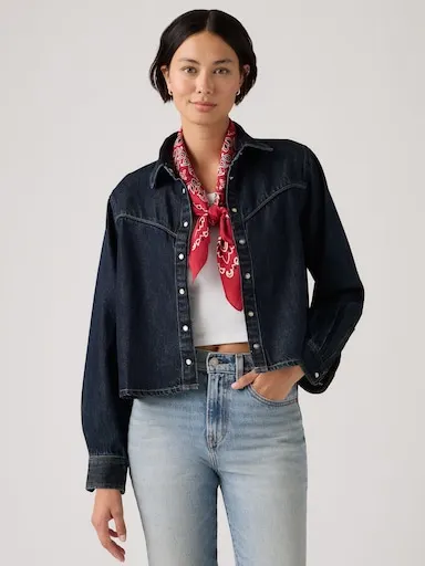 Levi's Logan Tencel Shacket In Dark Knights