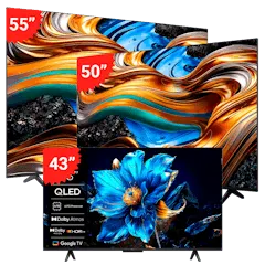 COMBO TCL 55" LED UHD (7T10985A) + 50" LED UHD (7T10984A) + 43" QLED FHD (7T10982A)