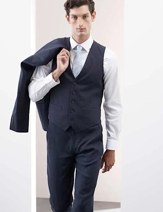 Italian Performance Linen Blend Waistcoat