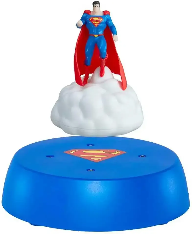 Officially Licensed Superman Magnetic Floating Collectible Figurine with LED Lights – Levitating Superhero Display for Home Décor & Gifts