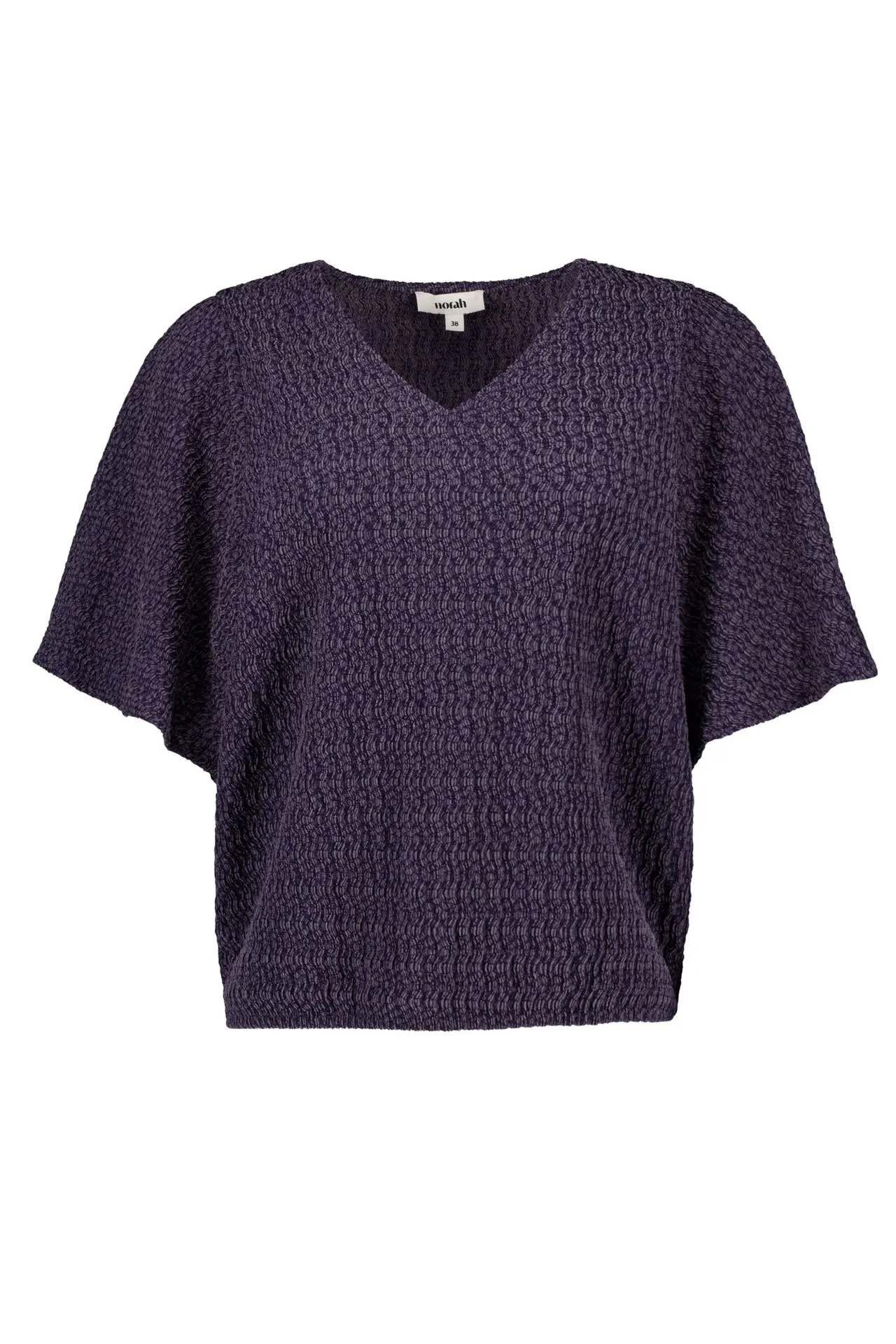 Donkerblauw shirt met structuur