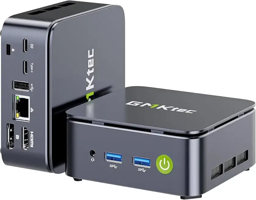 GMKtec Mini PC Ryzen 5 3500U 1TB SSD 16GB(8 * 2) DDR4 2.5GbE NIC LAN Office Home Desktop Computers, HTPC Proxmox, HDMI 2.1, USB-C, DP Triple 4K Display Nucbox G10 Black