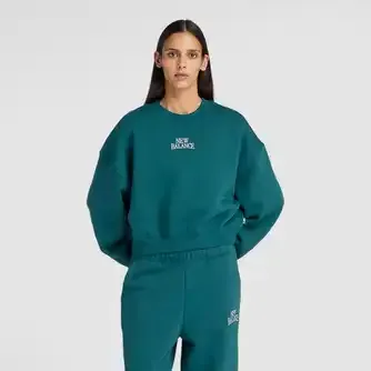 New Balance Womens Trackside Fleece Sweat