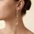 Oorbellen in edelstaal, lange ketting met parels