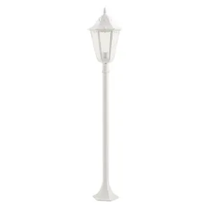 Lampione da giardino, Monza H 120 cm, bianco, IP44 INSPIRE
