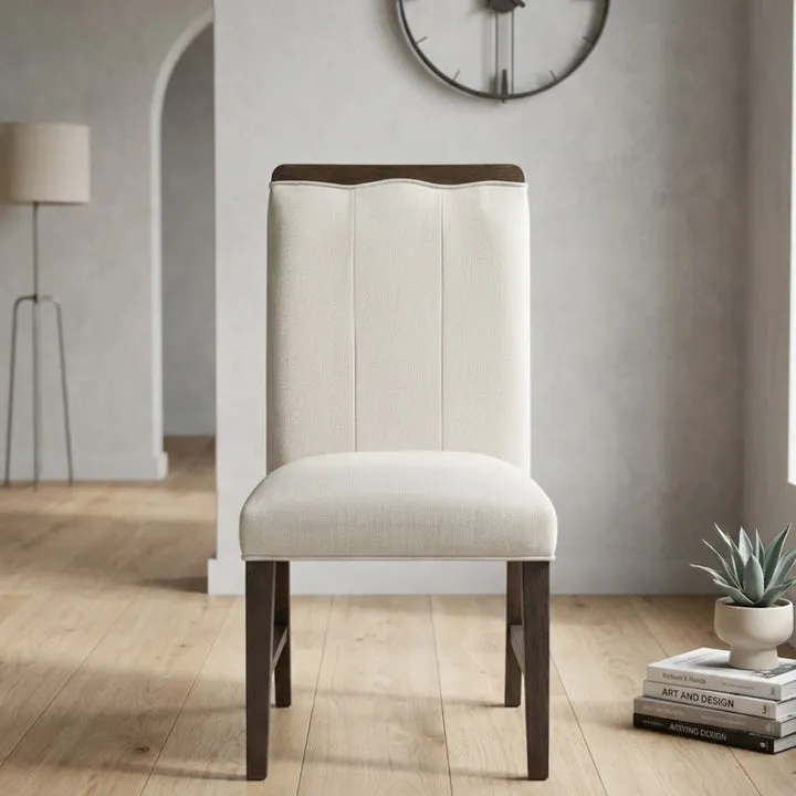 Nobel 38.5" Side Chair (1-Piece) by Homelegance - White/Brown