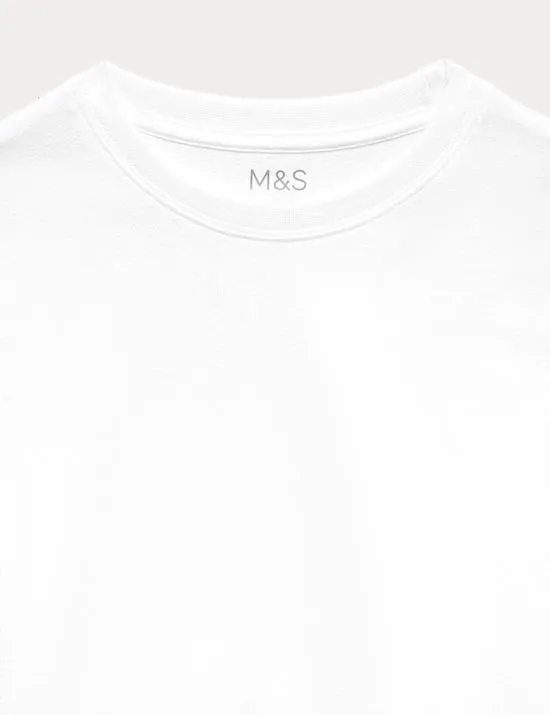 5er-Pack fleckenabweisende T-Shirts aus reiner Baumwolle (2–16 Jahre)