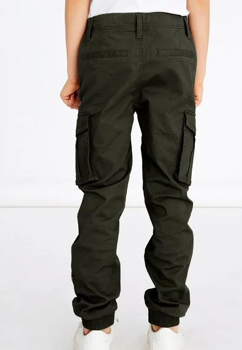 NKMRYAN PANT - Cargobukse - dark green