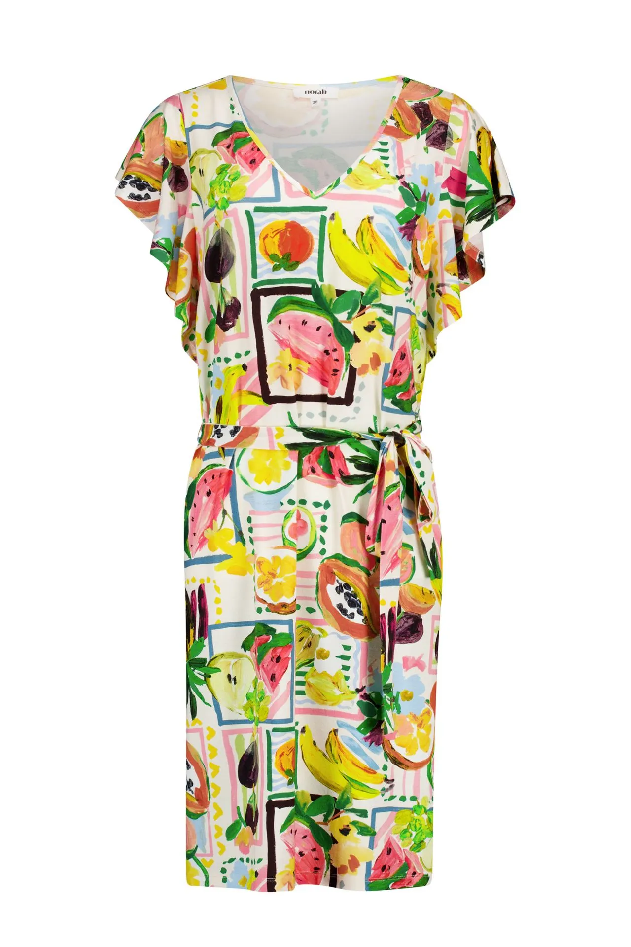 Midi jurk met fruitprint
