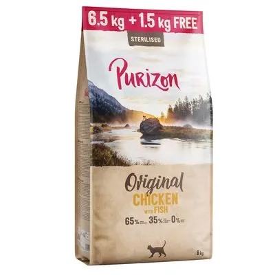 Purizon Adult sans céréales 8 kg : 6,5 kg + 1,5 kg offert !