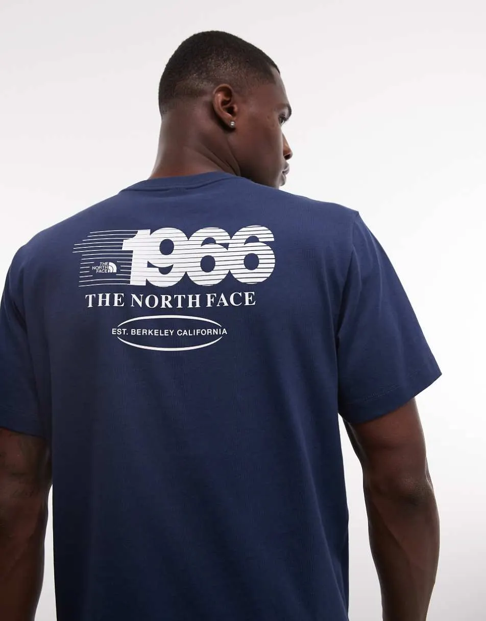The North Face Track back print relaxed t-shirt in navy