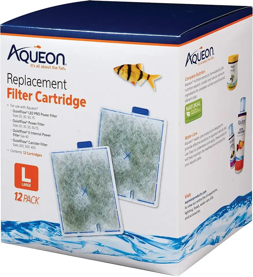 Aqueon Replacement Filter Cartridges Large - 12 pack