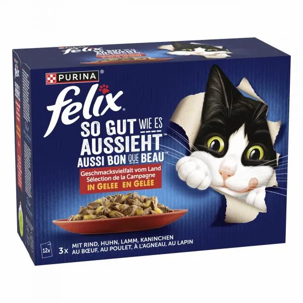 Felix So gut wie es aussieht Geschmacksvielfalt vom Land in Gelee 12 x 85 g
