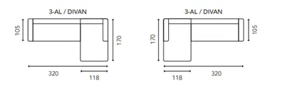 Hoekbank Fat Joe royal sun links