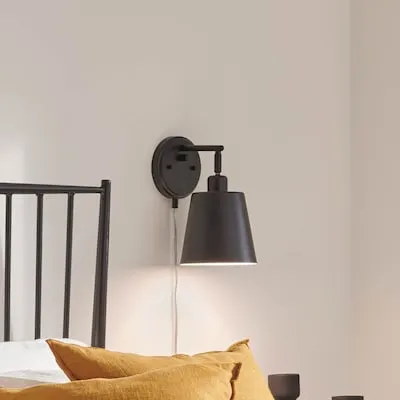 Aubrey 6.75-in W 1 -Light Satin Nickel Wall Sconce