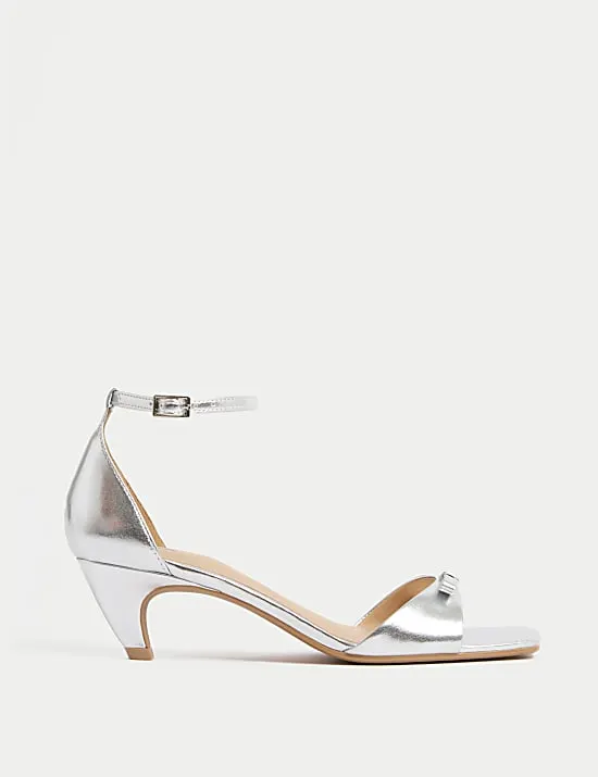 Buckle Kitten Heel Sandals