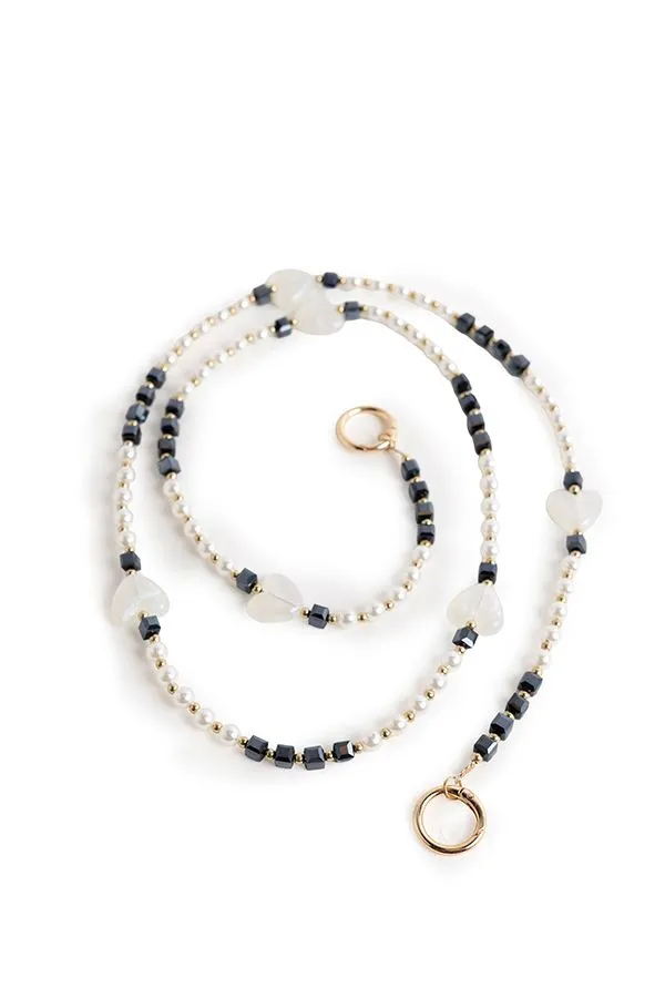 Telefoonkoord met imitatieparels